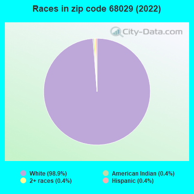 Races in zip code 68029 (2022)