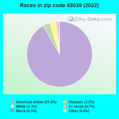 Races in zip code 68039 (2022)