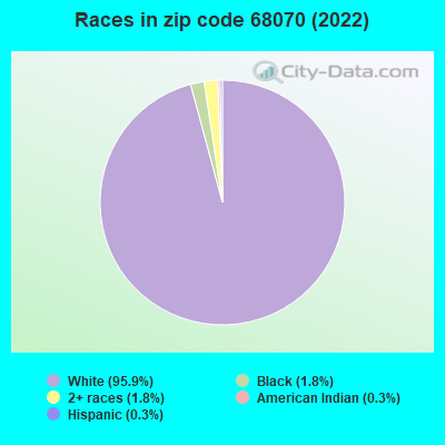 Races in zip code 68070 (2022)