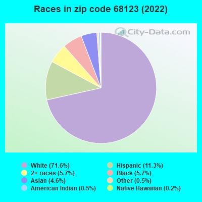 Races in zip code 68123 (2022)