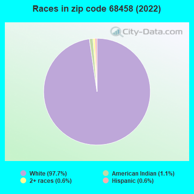 Races in zip code 68458 (2022)