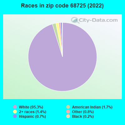 Races in zip code 68725 (2022)
