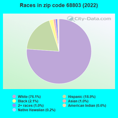 Races in zip code 68803 (2022)