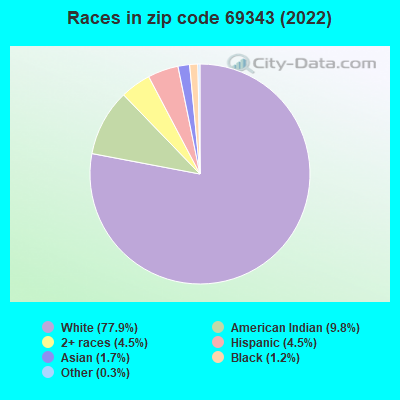 Races in zip code 69343 (2022)