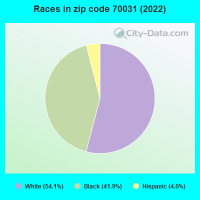 Races in zip code 70031 (2022)