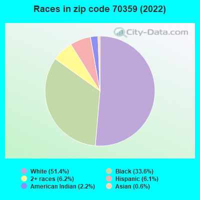 Races in zip code 70359 (2022)