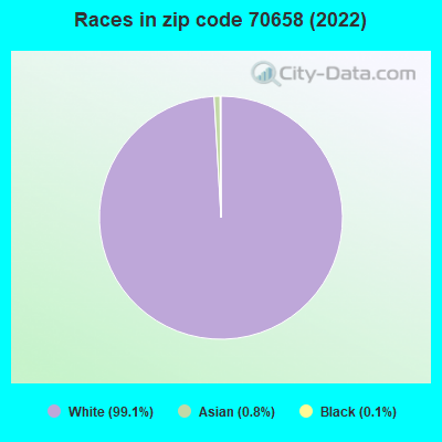 Races in zip code 70658 (2022)