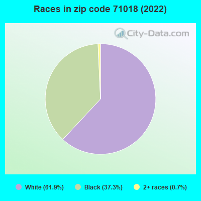 Races in zip code 71018 (2022)