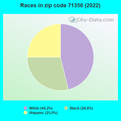 Races in zip code 71356 (2022)
