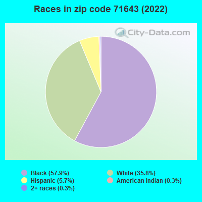 Races in zip code 71643 (2022)