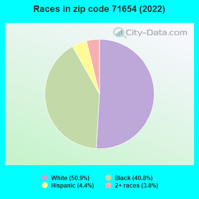 Races in zip code 71654 (2022)