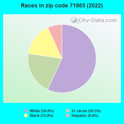 Races in zip code 71865 (2022)
