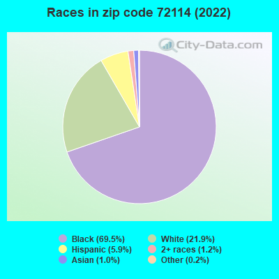 Races in zip code 72114 (2022)