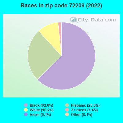 Races in zip code 72209 (2022)