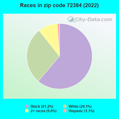 Races in zip code 72384 (2022)