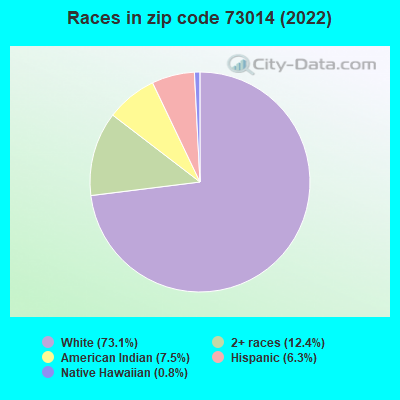 Races in zip code 73014 (2022)