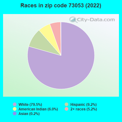 Races in zip code 73053 (2022)