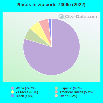 Races in zip code 73065 (2022)