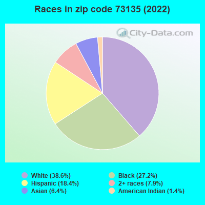 Races in zip code 73135 (2022)