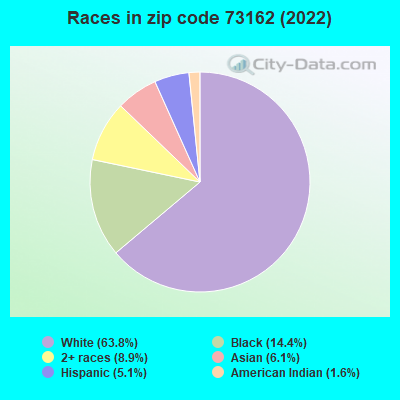 Races in zip code 73162 (2022)