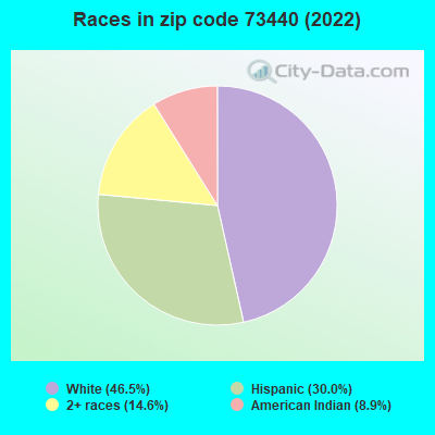 Races in zip code 73440 (2022)
