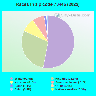 Races in zip code 73446 (2022)