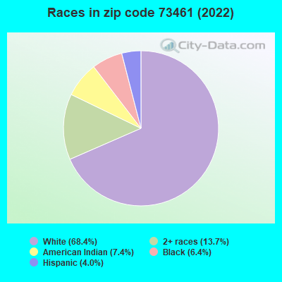 Races in zip code 73461 (2022)