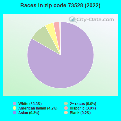 Races in zip code 73528 (2022)