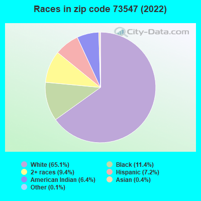 Races in zip code 73547 (2022)