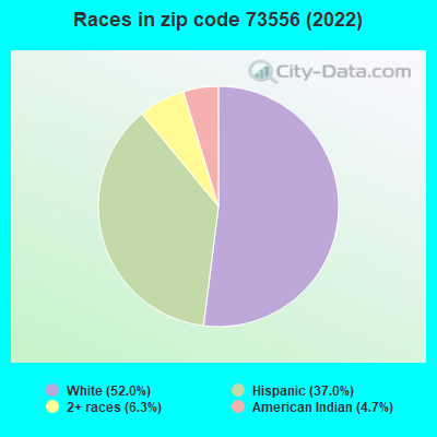 Races in zip code 73556 (2022)