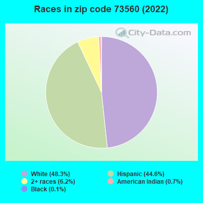 Races in zip code 73560 (2022)