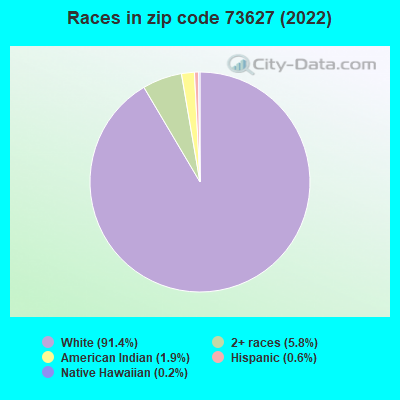 Races in zip code 73627 (2022)