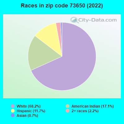 Races in zip code 73650 (2022)