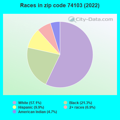 Races in zip code 74103 (2022)