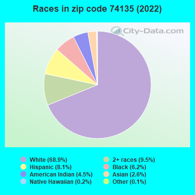 Races in zip code 74135 (2022)