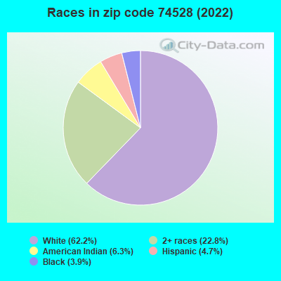 Races in zip code 74528 (2022)