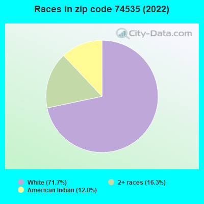 Races in zip code 74535 (2022)