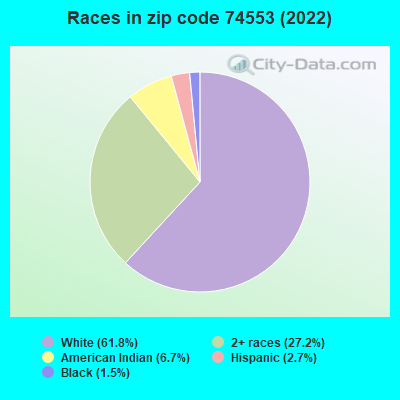 Races in zip code 74553 (2022)
