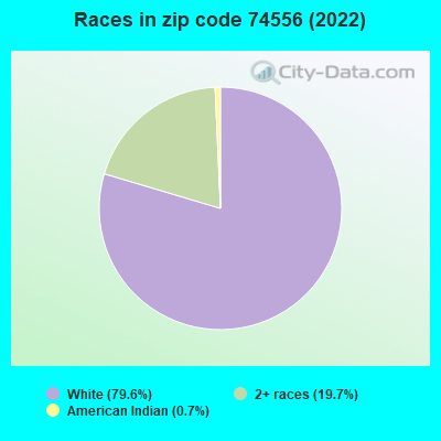 Races in zip code 74556 (2022)