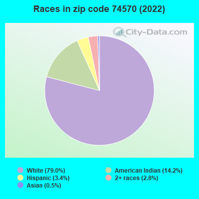Races in zip code 74570 (2022)