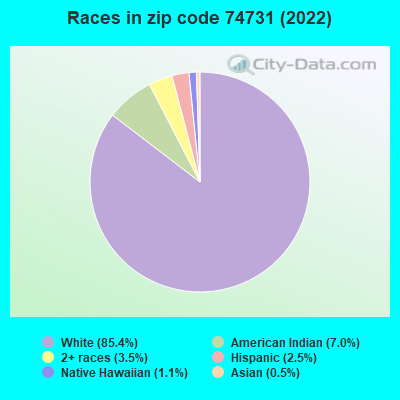 Races in zip code 74731 (2022)