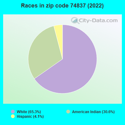 Races in zip code 74837 (2022)