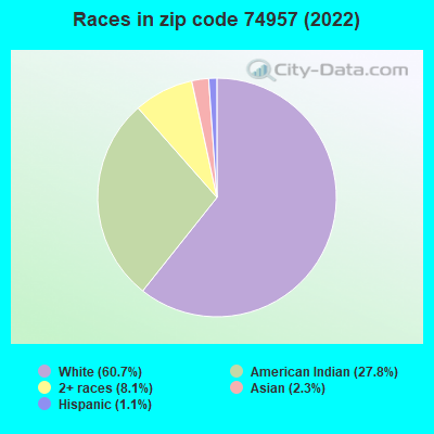 Races in zip code 74957 (2022)