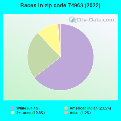 Races in zip code 74963 (2022)