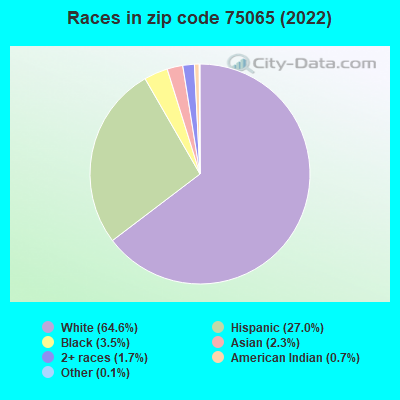 Races in zip code 75065 (2022)
