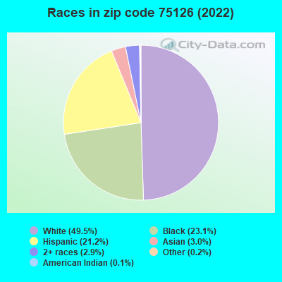Races in zip code 75126 (2022)