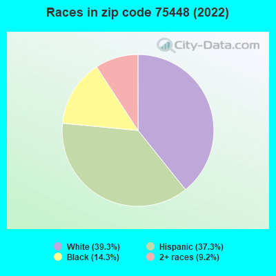 Races in zip code 75448 (2022)