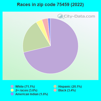 Races in zip code 75459 (2022)