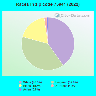 Races in zip code 75941 (2022)