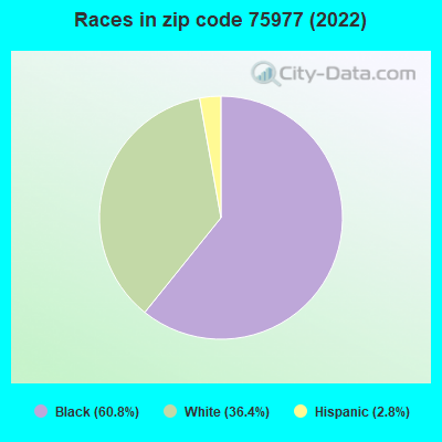 Races in zip code 75977 (2022)